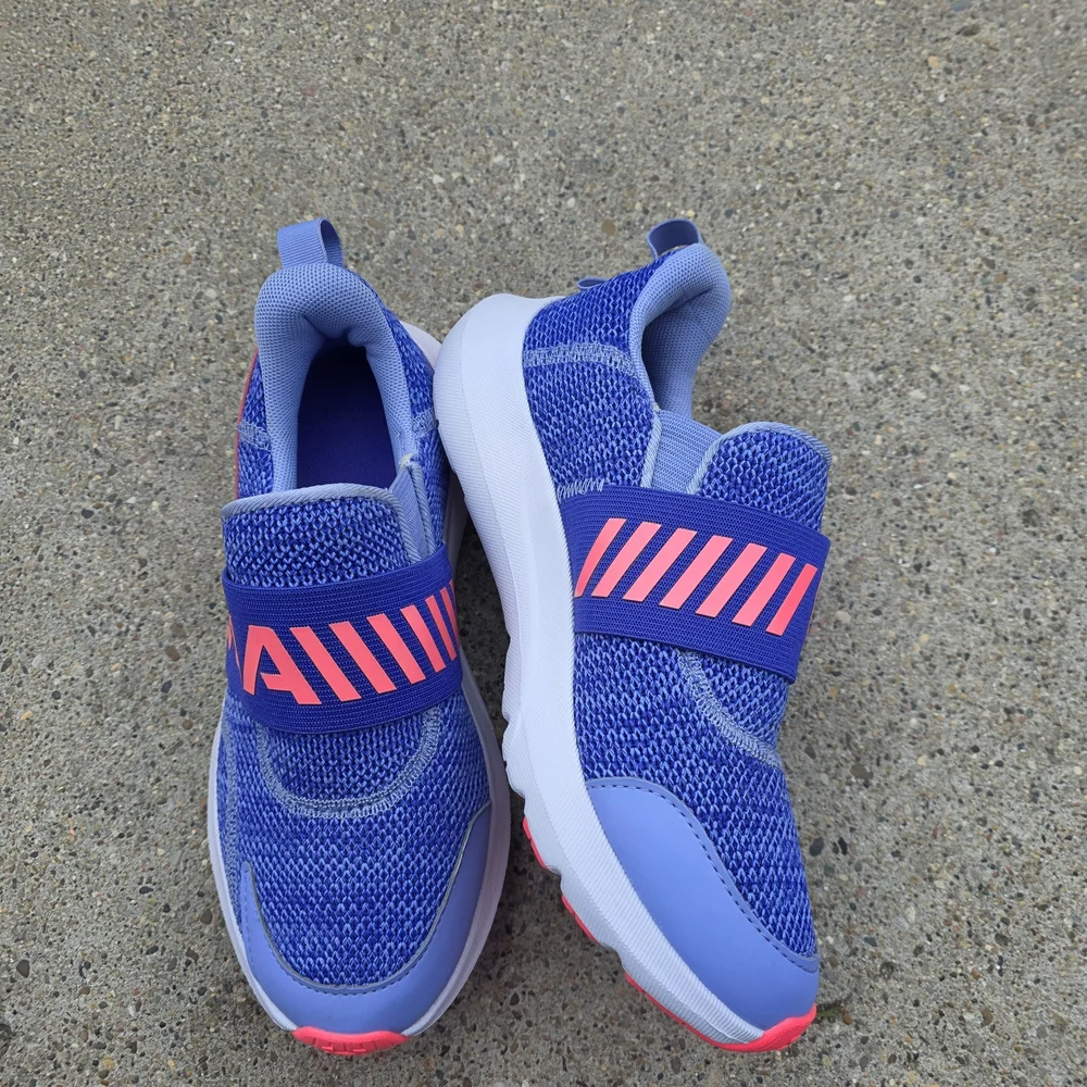 Under Armour Kids Blue and Pink Sneakers Youth Girls 4.5Y